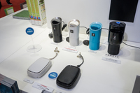 プラズマクラスターイオン発生機の新機種も展示されている。