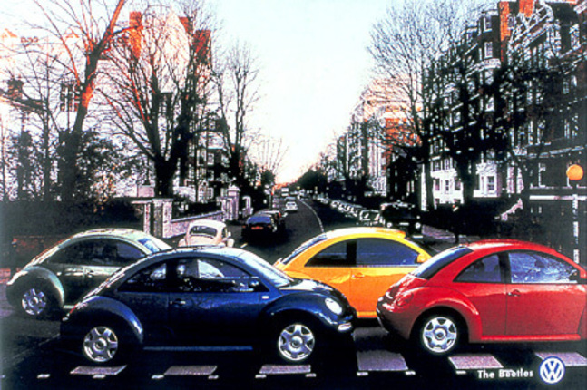 フォルクスワーゲン「ビートルズ」（Beetles）のパロディ広告