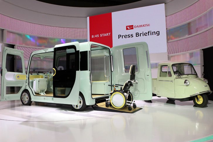 「DNプロカーゴ」では、かつての「ミゼット」の通じるフレキシビリティーを目指したという。