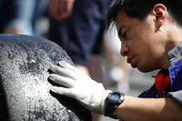 静岡スバルの佐々木一星さん。「（レースでは）普段よりシビアに時間を求められる。緊張せずに集中力を保っていきたい」と語った。