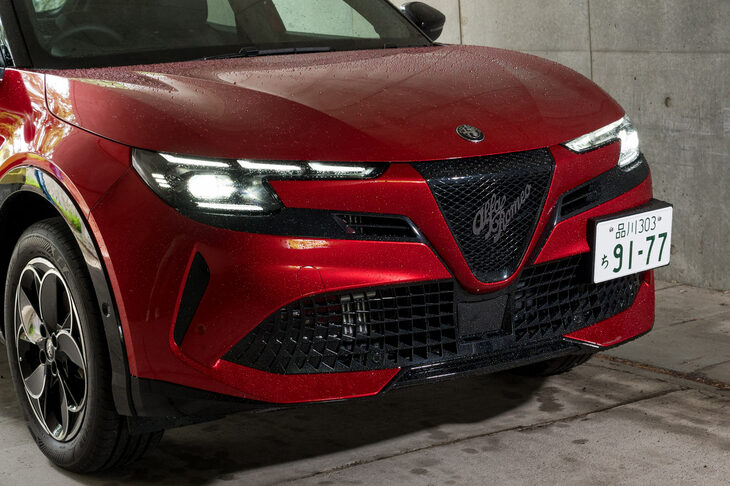 日本仕様の「ジュニア」のフロントまわり。バンパーの左端に、取って付けたかのようにナンバープレートがくっついている。（写真：向後一宏）