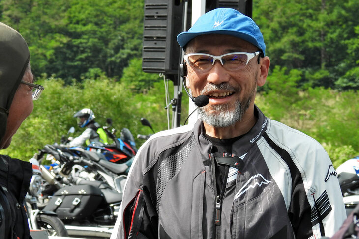 講師を務めたケニー佐川さん。webCGにもたびたび試乗記などを寄稿する、モーターサイクルジャーナリストだ。