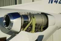 試作機に搭載された「HF118」。「HF120」の原型となったエンジンで、ホンダが独自に開発したものだった。
    