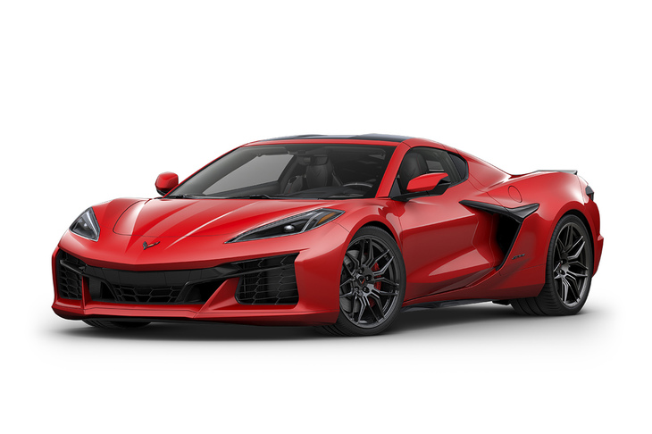 「トーチレッド」の外板色をまとった「コルベットZ06」。