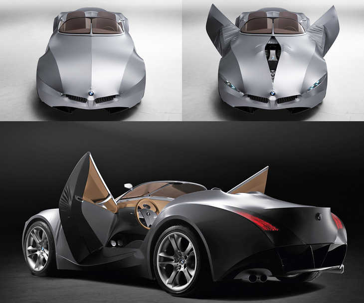 2008年に発表された「ジーナ」は、金属の骨組みに布を張ったコンセプトモデルだ。ヘッドランプはまばたきをし、ドアを開けると皮膚のようにシワがよるなど、生物のような質感を持った一台だった。