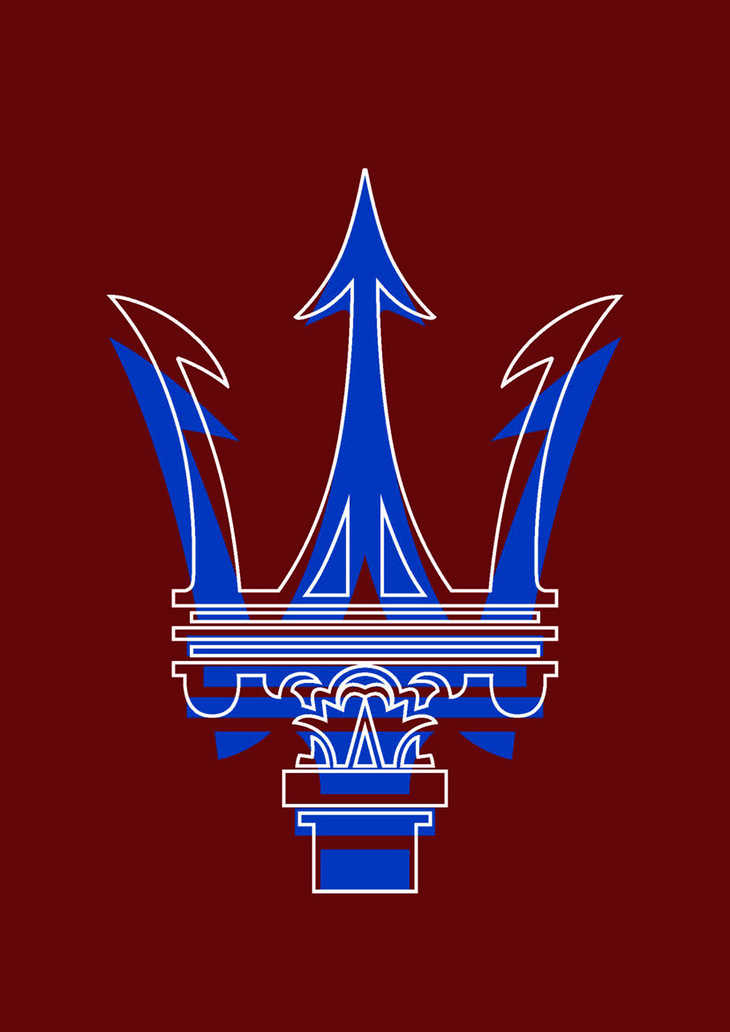 マセラティブランドの象徴である「トライデント」。