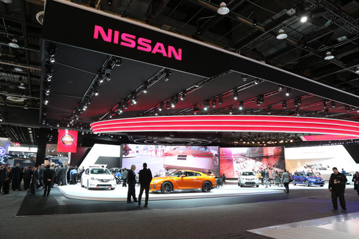 日産ブースの様子。