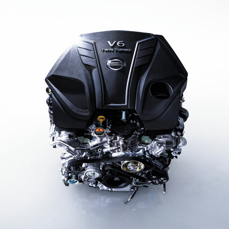 現行モデルにも搭載される、3リッターV6ツインターボエンジン「VR30DDTT」。