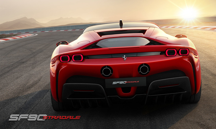 最新の空力性能を持つ「SF90ストラダーレ」。250km/h走行時のダウンフォースは390kgと発表されている。