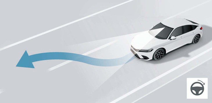 「ホンダセンシング360」には、車線変更時のステアリングサポート機能も含まれる。