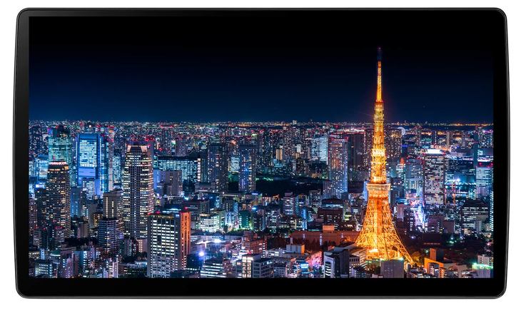 2020年モデルのトップモデルが有機EL搭載のCN-F1X10BLD。ひとつ下位の有機EL・DVDモデル（CN-F1X10LD）も狭額縁、すなわち縁いっぱいまで表示パネルが占める格好良さを見せる。