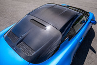 リアウィンドウに代わりカーボン製のリアパネルを採用。エンジンに空気を送り込むエアインテークには、アルピーヌブランドのアイコンである「スノーフレーク」が描かれている。