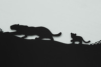 遊び心も十分。ウインドシールドの下端にはジャガーの親子がプリントされている。