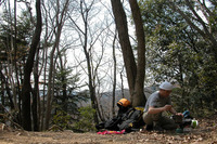 運動不足がたたり、すぐに休憩、昼食。