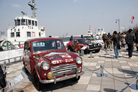 日産の戦後モータースポーツの原点となる、1958年の豪州ラリーでクラス優勝した「ダットサン富士号」ほかを展示した「スピリッツ・エリア2」。
