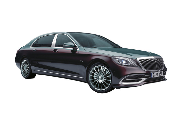 「メルセデス・マイバッハSクラス」（ボディーカラー：オブシディアンブラック×ルビーブラック）