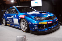 ニュルブルクリンク24時間耐久レースの参戦予定車も展示。ボディーカラーは、昨シーズンの白基調からスバルのイメージカラーである青に変更。2年連続のクラス優勝を狙う。「昨年のスバルの優勝がまぐれではなかったこと、そして日本車のすごさを世界に知らしめる」と、辰巳英治監督も力強いコメントを残した。