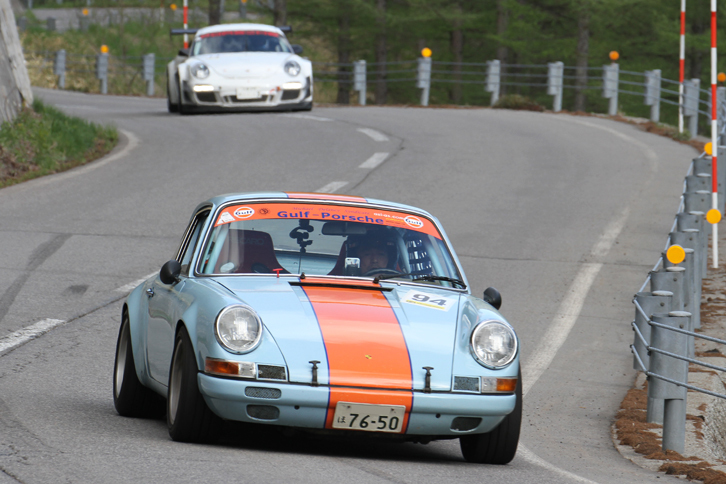 ガルフカラーをまとった1970年「ポルシェ911S」。