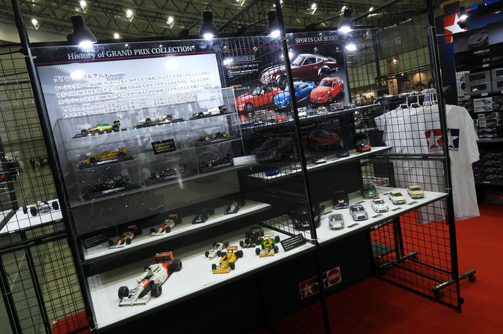 「オートモビル カウンシル2024」の会場より、タミヤの出展ブースの様子。