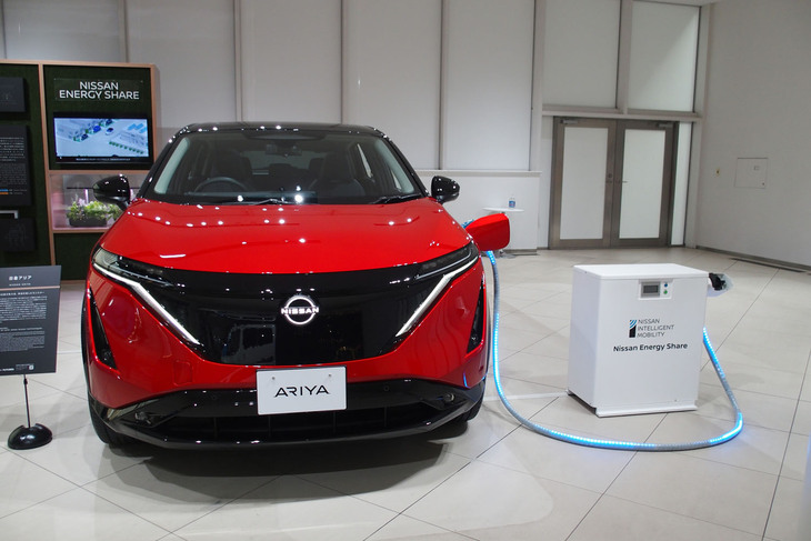 日産アリア（フロントビュー）