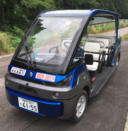 自動運転車を利用した地域交通の可能性を探るべく、福井県永平寺町では自動運転電動カートが試験運用されている。（写真＝国立研究開発法人産業技術総合研究所）