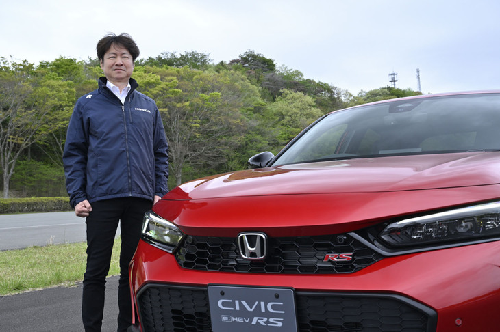 「シビックe：HEV RS」の開発を主導した本田技研工業のLPLチーフエンジニア四輪開発本部完成車開発統括部LPL室の柿沼秀樹氏。今回、導入の狙いや開発の経緯について話を聞いた。