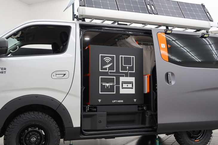 日産ディザスターサポートスペック（スライドレールラック＜収納時＞）