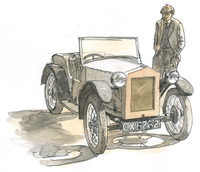 チャップマンにとって初の作となった「ロータス・マーク1」。売れ残りの「オースチン・セブン」をレーシングカーに仕立てたもので、ローカルレースで好成績を収めた。