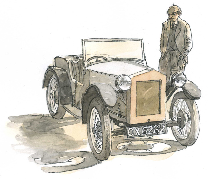 チャップマンにとって初の作となった「ロータス・マーク1」。売れ残りの「オースチン・セブン」をレーシングカーに仕立てたもので、ローカルレースで好成績を収めた。