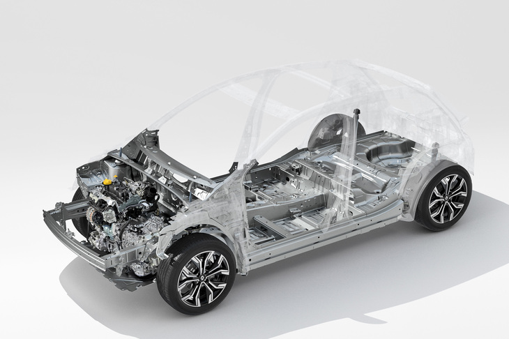 新開発の「CMF-B」プラットフォームは、今後日産や三菱の車両にも用いられる予定だ。