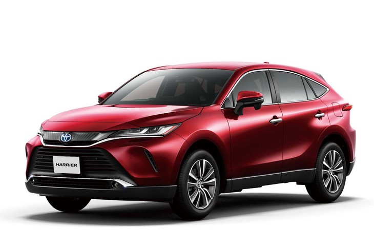 「ハリアーG“レザーパッケージ”」。外観上は18インチの切削光輝アルミホイールが特徴。