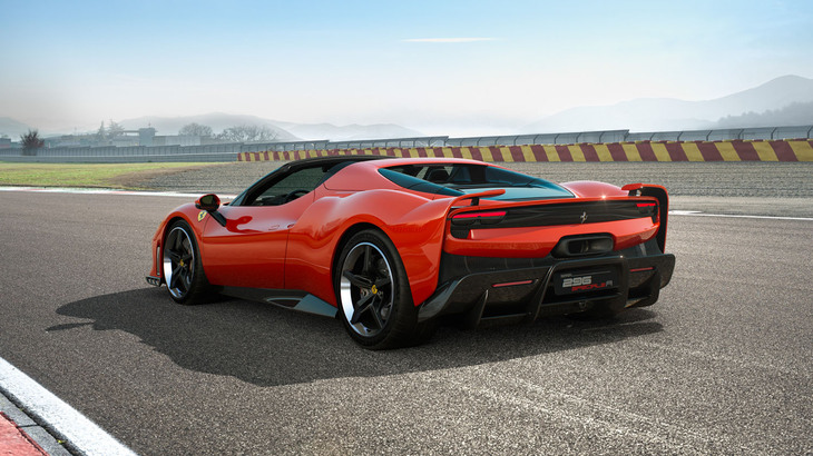 0-100km/hの加速タイムはともに2.8秒。0-200km/h加速については「296スペチアーレA」（写真）が7.3秒、「296スペチアーレ」が7.0秒と公表される。