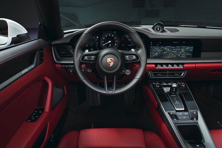 「911カレラ カブリオレ」のコックピット周辺部。