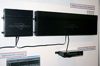 デジタルプロセッサーを内蔵、複数のパワーアンプを一元管理できる「ザプコDCS」シリーズ。PC用ソフトも用意する。