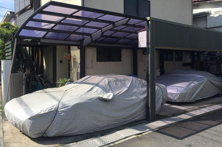 普段はボディーカバーをかけて保管。