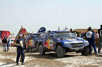 今年、三菱の最強のライバルとなった「フォルクスワーゲン・レーストゥアレグ2」。三菱とVW、2大ワークスの戦いは次回さらに熾烈を極めそうだ。