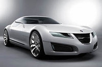 飛行機風にキャノピーを開けて――サーブのスポーツクーペ「エアロXコンセプト」【ジュネーブショー06】の画像