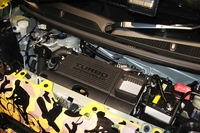 展示車両に搭載されていたターボエンジン。
    