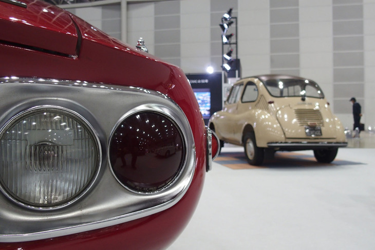 オートモビル カウンシル2022のヴィンテージ宮田自動車ブースの様子。