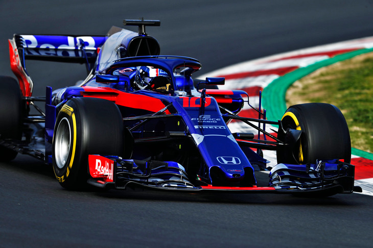 ホンダ製のパワーユニットを搭載した、トロロッソのF1マシン「STR13」。