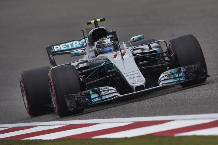 開幕戦と同じ予選3位からスタートしたメルセデスのバルテリ・ボッタスは、セーフティーカーラン中に冷えたタイヤを温めようとして手痛いスピンを喫し、6位でゴール。チャンピオンチームに移籍して2戦目、ハミルトンとの差はまだ大きいが、こうしたミスを糧にこれから結果を残していきたいところだ。（Photo=Mercedes）