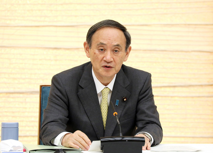 2020年12月に行われたカーボンニュートラル・全国フォーラムにおいて発言する、菅 義偉内閣総理大臣。（写真：首相官邸ホームページ）