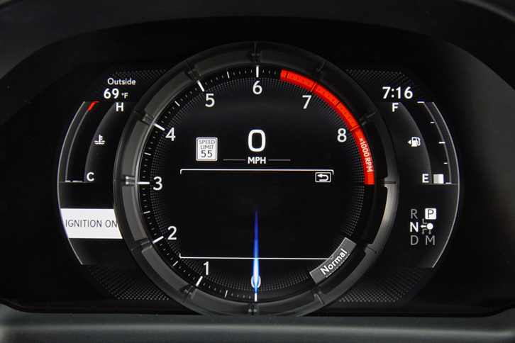 レクサスLS500“Fスポーツ”（メーターパネル）