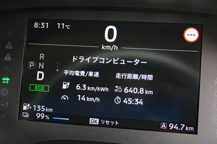 三菱eKクロスEV P（7インチカラー液晶メーター）