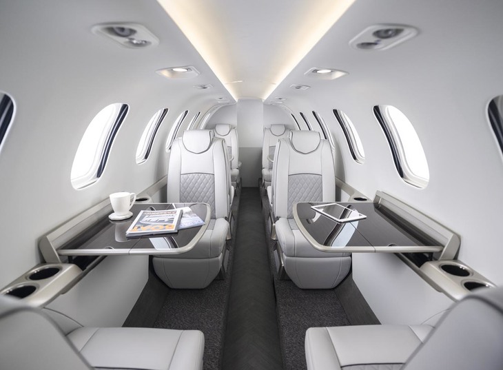 「ホンダジェット2600コンセプト」の機内の様子。