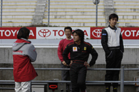 「あのー」と近寄ってきた田中哲也選手。