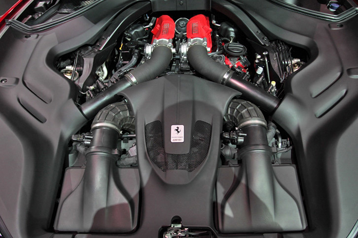 フェラーリ・ポルトフィーノ（エンジンルーム）