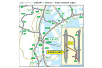 大井JCT（湾岸線東行き→羽田線上り）は2019年9月29日14時に長期通行止めが解除された。（首都高速道路株式会社のHPより）