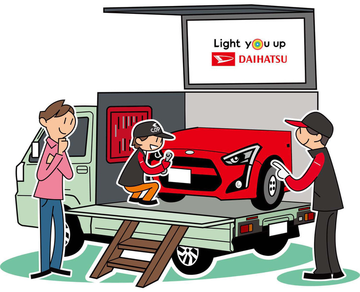 「コペン」の組み立て体験トラックのイメージ。