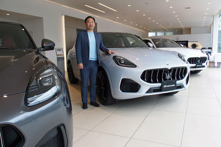 「グレカーレGT特別仕様車」の特徴について説明を行ったマセラティ ジャパンのジェネラルマネージャー玉木一史氏。